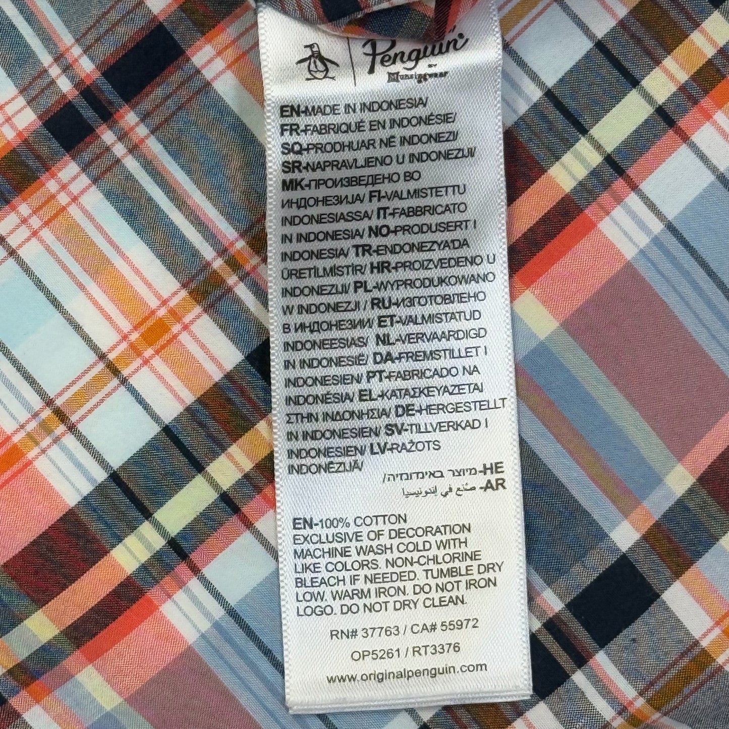 CAMISA DE CUADROS MANGA LARGA | ORIGINAL PENGUIN | TALLA L