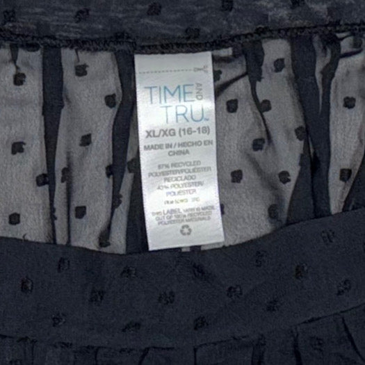 SARONG NEGRO DE MALLA | TIME AND TRU | TALLA XL (16-18)
