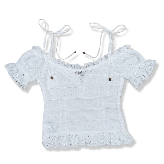 BLUSA BORDADA TIPO EYELET | GUESS | TALLA M