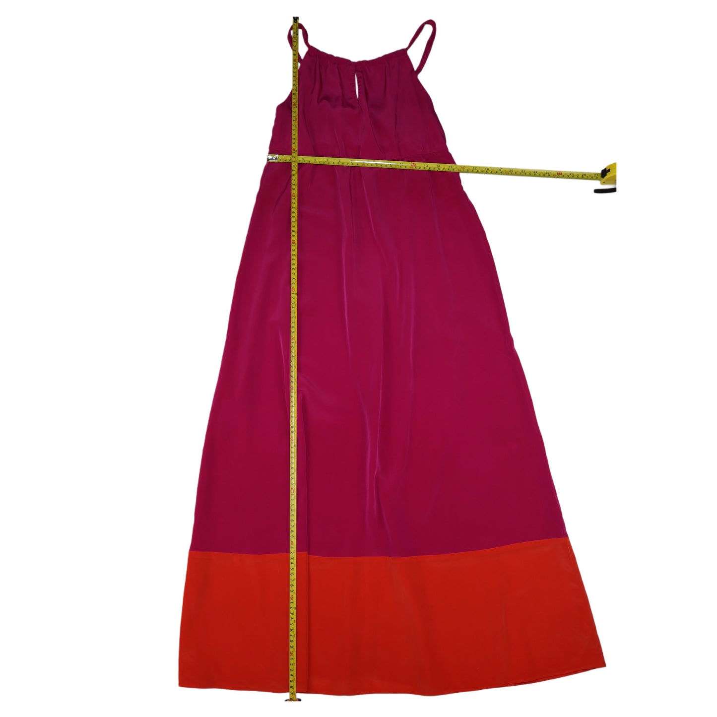 VESTIDO LARGO FUCSIA Y NARANJA | OLD NAVY | TALLA S