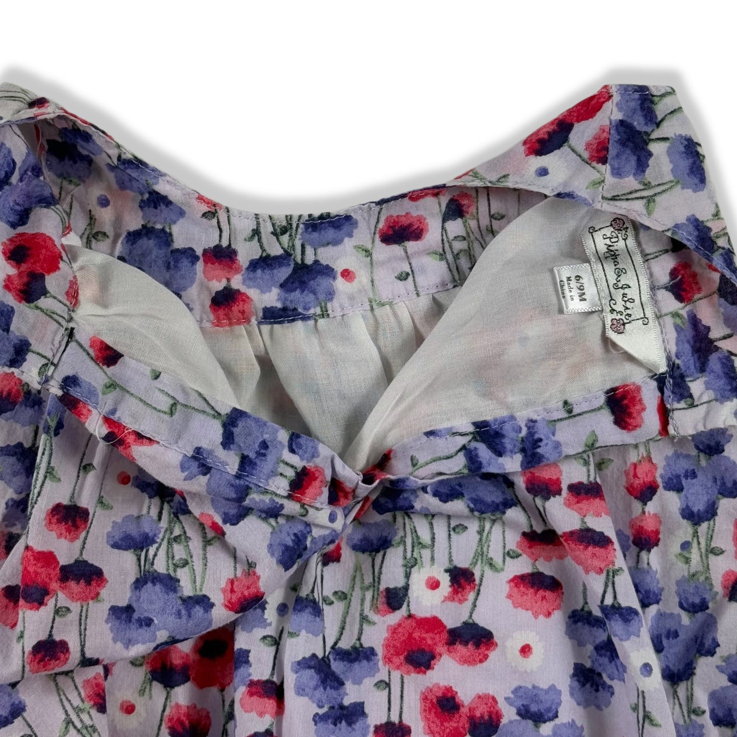 VESTIDO FLORAL CON VOLANTES & 3 CUBREPAÑAL | PIPPA & JULIE | TALLA 6-9M