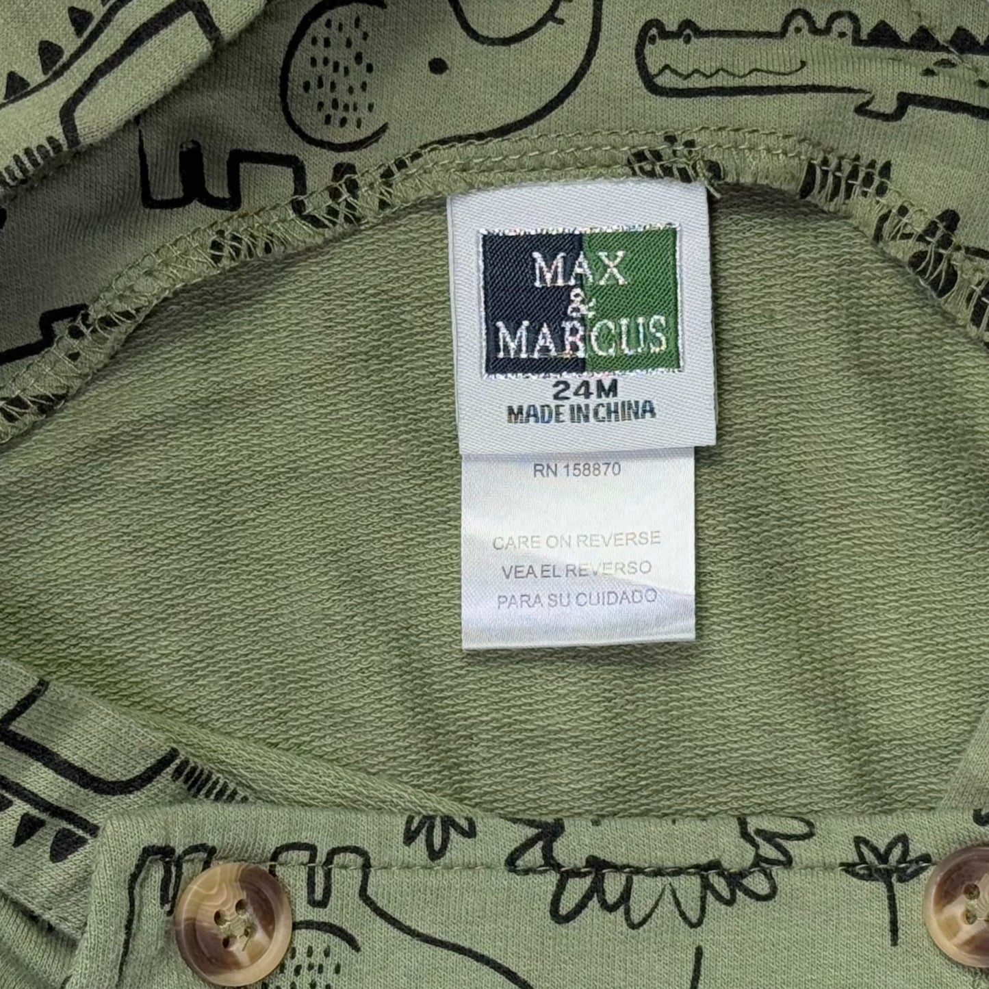 ROMPER CON ESTAMPADO DE ANIMALES | MAX & MARCUS | TALLA 24M