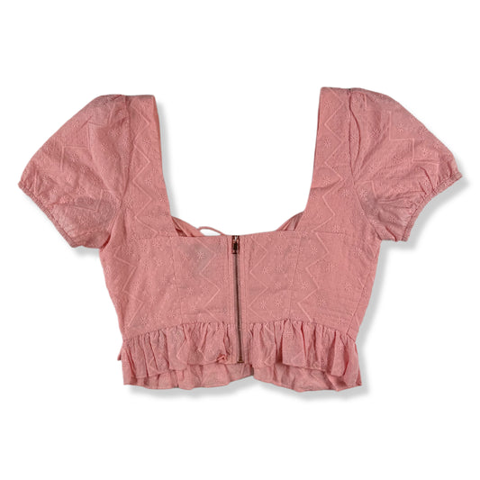 CROP TOP CON MANGAS ABULLONADAS | FOREVER 21 | TALLA S