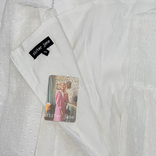 VESTIDO MINI BLANCO CON LAZOS | SISTER JANE | TALLA S