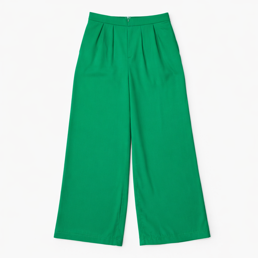 PANTALÓN VERDE PALAZZO | HFYE | TALLA S