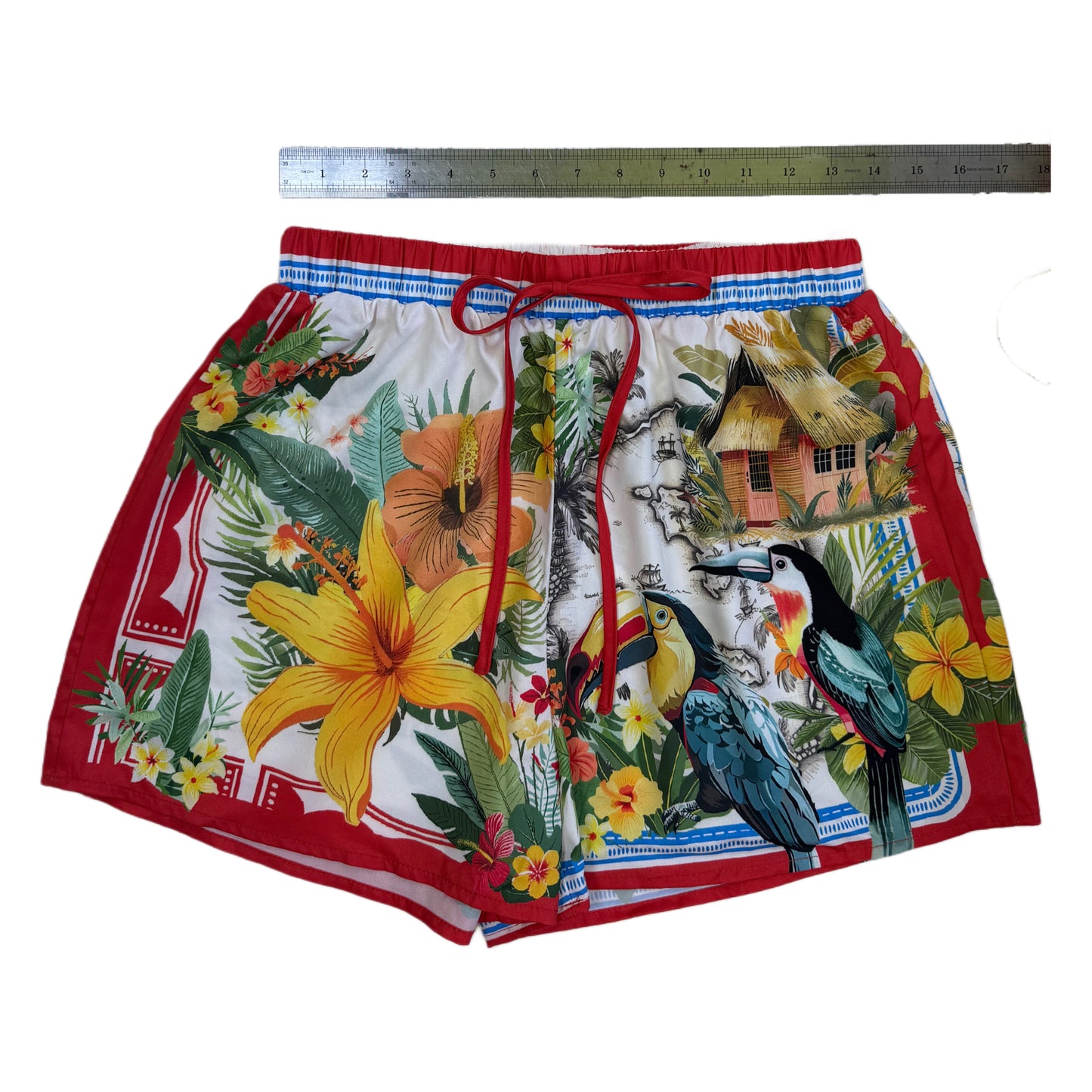 SHORT CON ESTAMPADO TROPICAL | TALLA M
