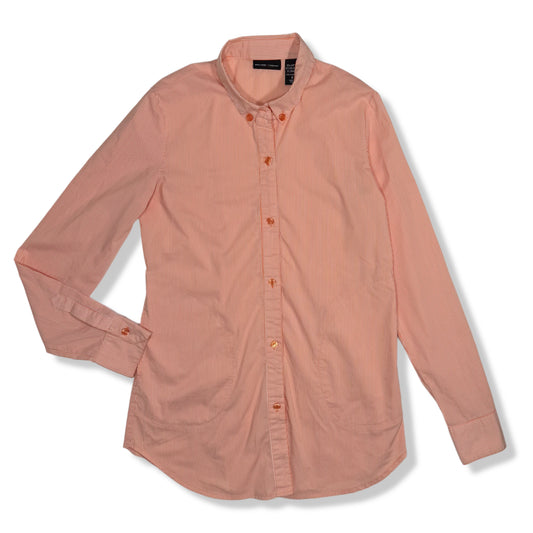 CAMISA DE RAYAS COLOR SALMÓN | NEW YORK & COMPANY | TALLA S