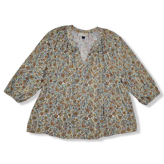 BLUSA FLORAL CAMPESINA DE MANGAS 3/4 | UNIVERSAL THREAD | TALLA L