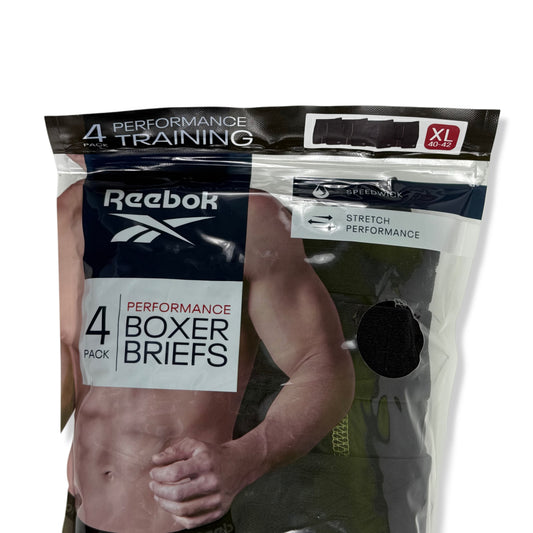 NUEVO CON ETIQUETA | BOXER BRIEFS PERFORMANCE PACK (4 UNIDADES) | REEBOK | TALLA XL