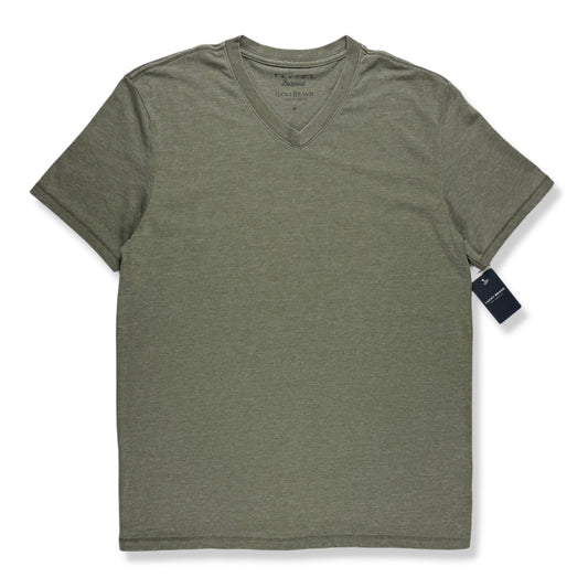 NUEVA CON ETIQUETA | CAMISETA VERDE OLIVA CON CUELLO V | LUCKY BRAND | TALLA M