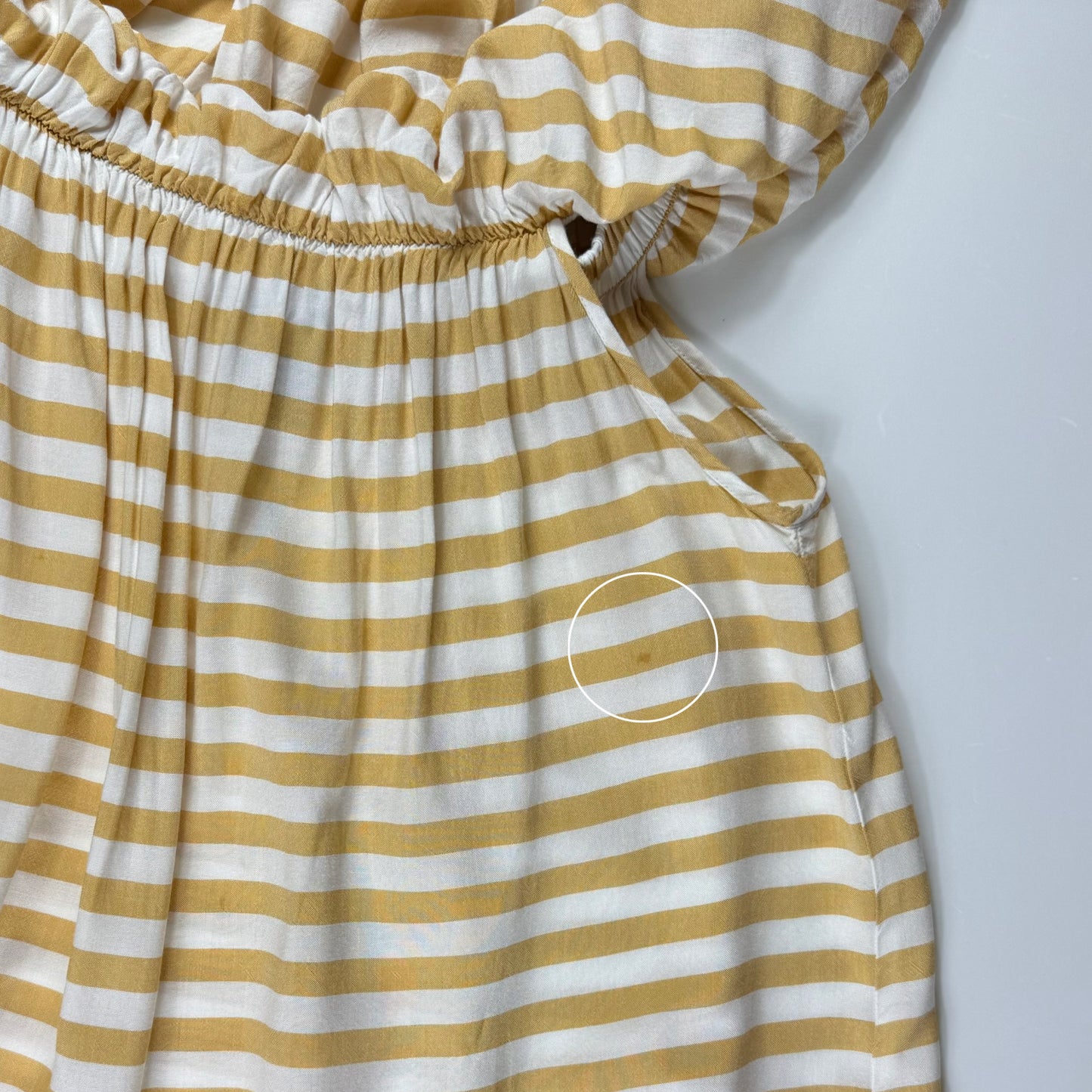 VESTIDO OFF SHOULDER DE RAYAS | FOREVER 21 | TALLA M