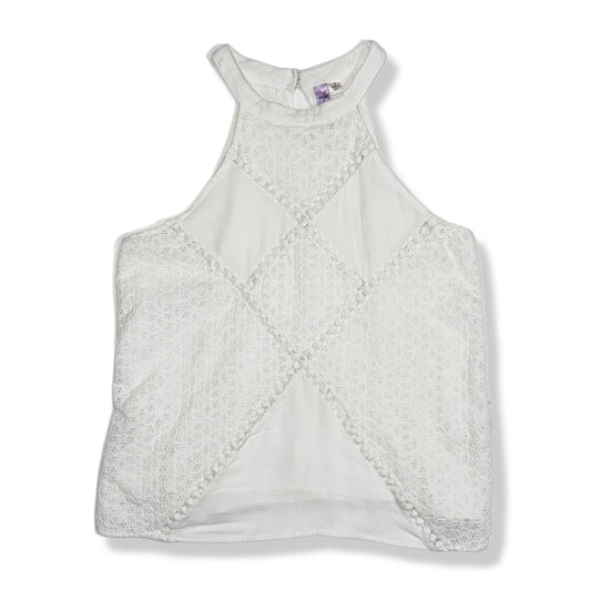 BLUSA HALTER CON ENCAJE BLANCA | ALYA | TALLA S
