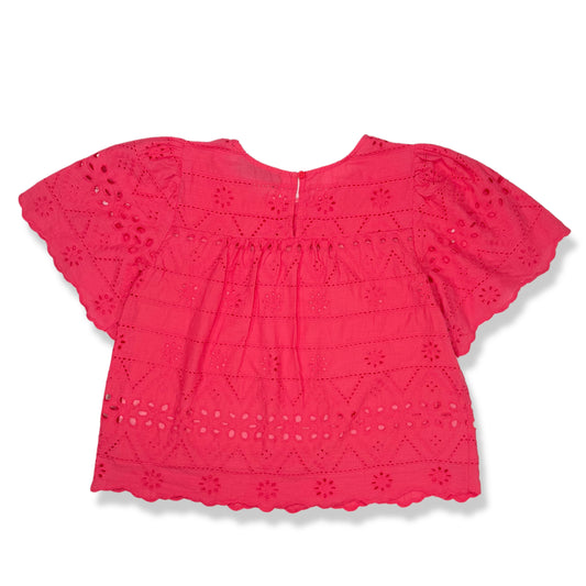 BLUSA CON BORDADO TIPO EYELET | FABRIK | TALLA S