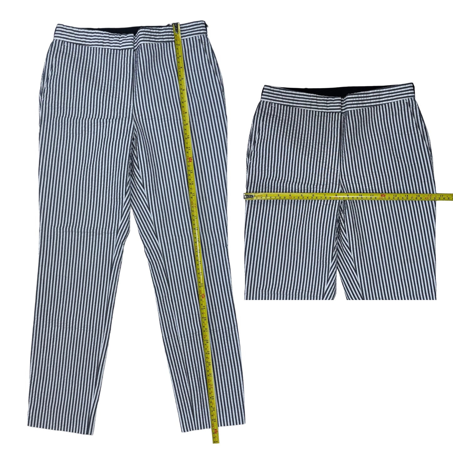 PANTALÓN DE RAYAS AZUL | ZARA | M