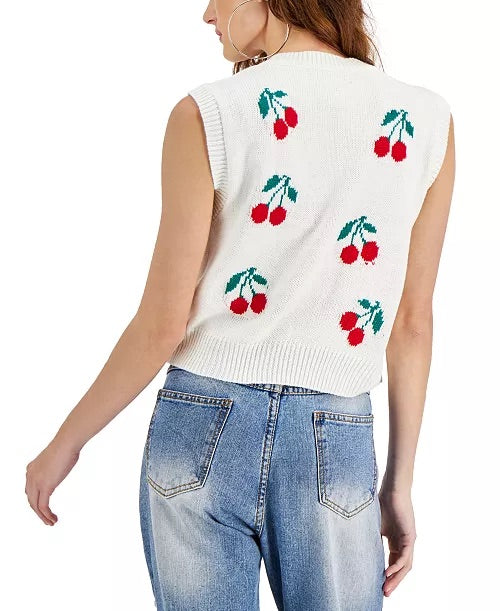 CHALECO DE PUNTO CON CEREZAS | JUST POLLY | L