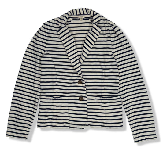 BLAZER DE ALGODÓN CON RAYAS AZUL MARINO | J.CREW | TALLA XS