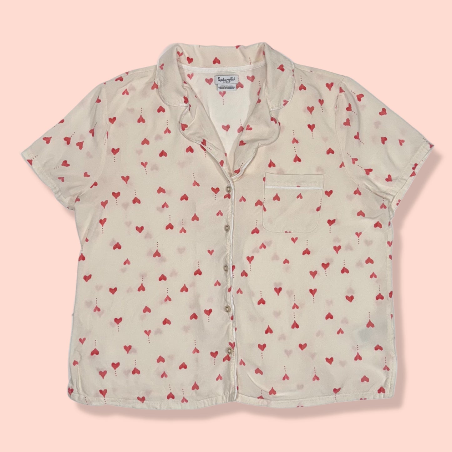 PIJAMA CON ESTAMPADO DE CORAZONES | SPLENDID | S