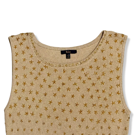 TOP DORADO SIN MANGAS | REBA | L