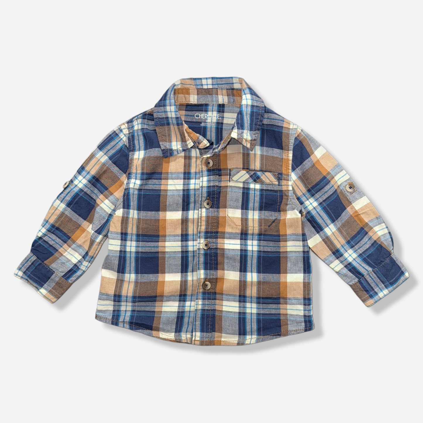 CAMISA DE CUADROS PARA BEBÉ | CHEROKEE | 12M
