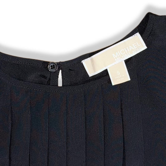 BLUSA NEGRA PLISADA SIN MANGAS | MICHAEL KORS | S