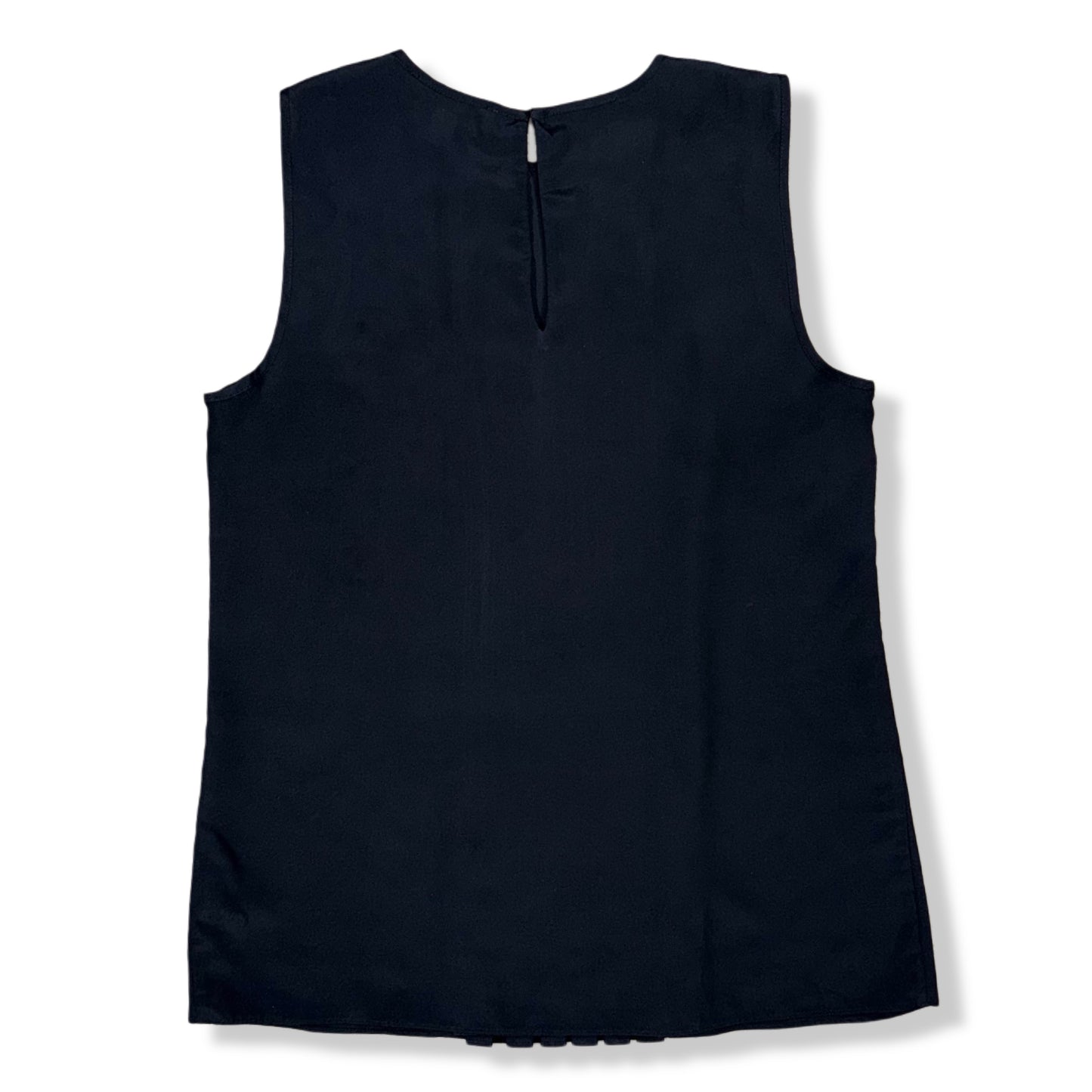 BLUSA NEGRA PLISADA SIN MANGAS | MICHAEL KORS | S