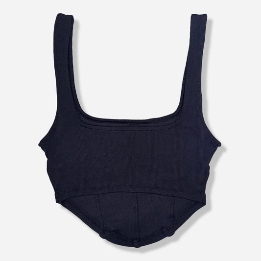 CROP TOP NEGRO | PULL & BEAR | S