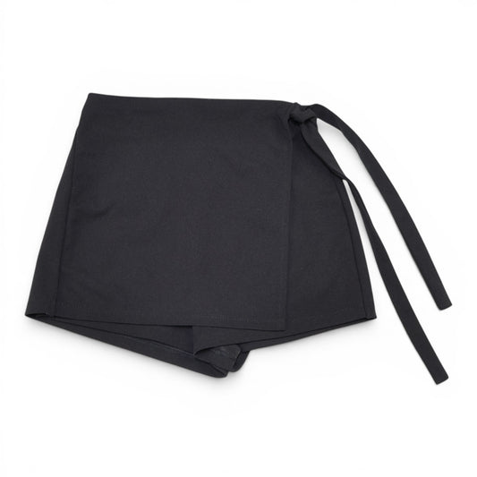 FALDA SHORT NEGRA TIPO PAREO | FOREVER 21 | TALLA S