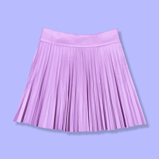 FALDA PLISADA FAUX LEATHER | ZARA | S