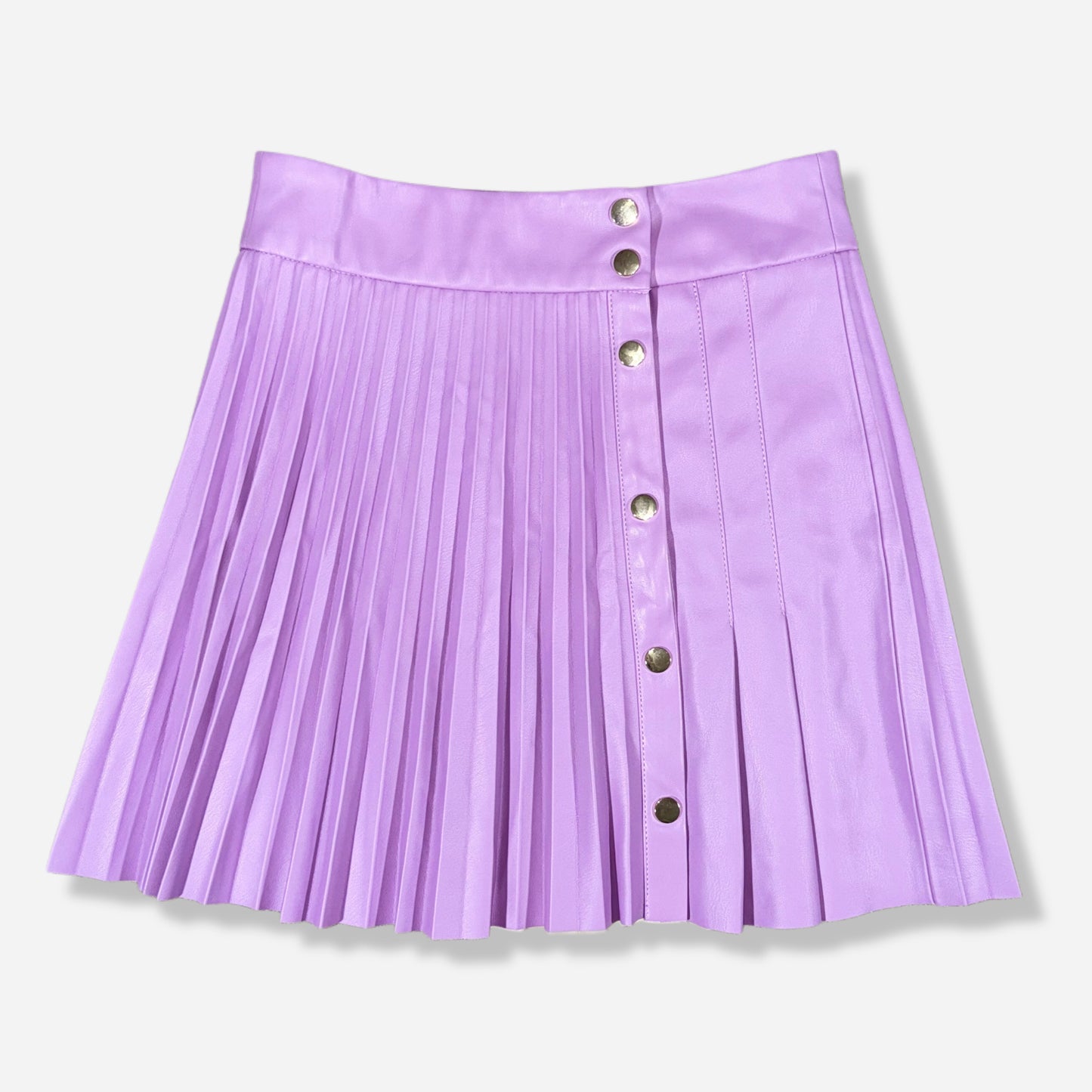 FALDA PLISADA FAUX LEATHER | ZARA | S