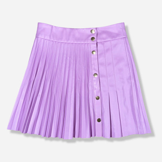 FALDA PLISADA FAUX LEATHER | ZARA | S