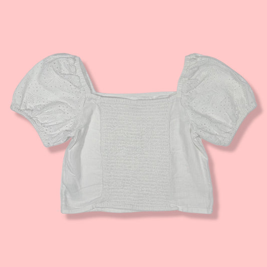 TOP DE LINO CON OJALES PARA NIÑA | OLD NAVY | XL (14/16)