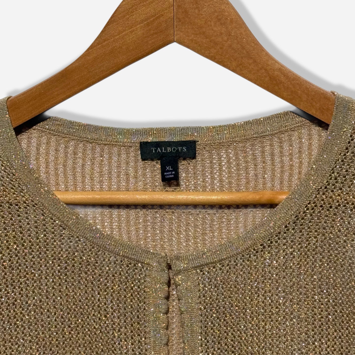 CARDIGAN DORADO | TALBOTS | XL