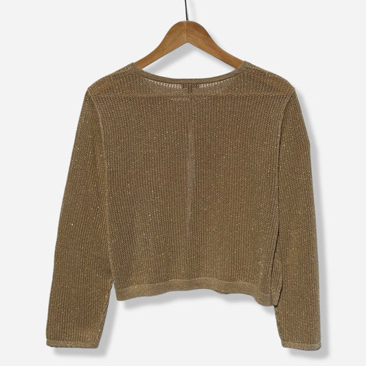 CARDIGAN DORADO | TALBOTS | XL