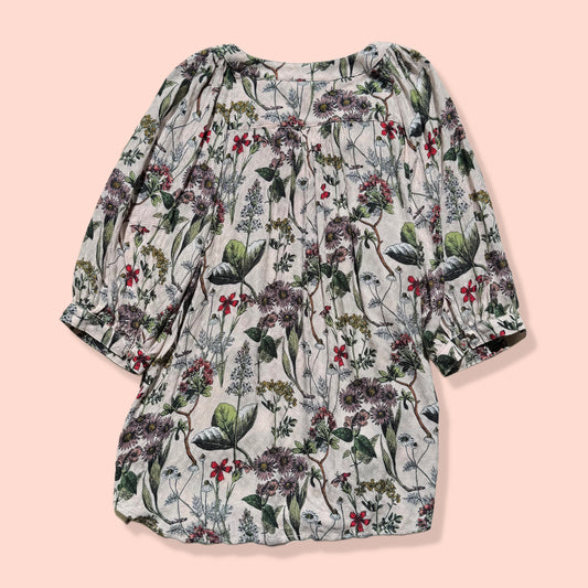 BLUSA FLORAL MANGA 3/4 | MAEVE BY ANTHROPOLOGIE | S