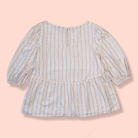 BLUSA DE RAYAS MANGA 3/4 | TIME AND TRU | M