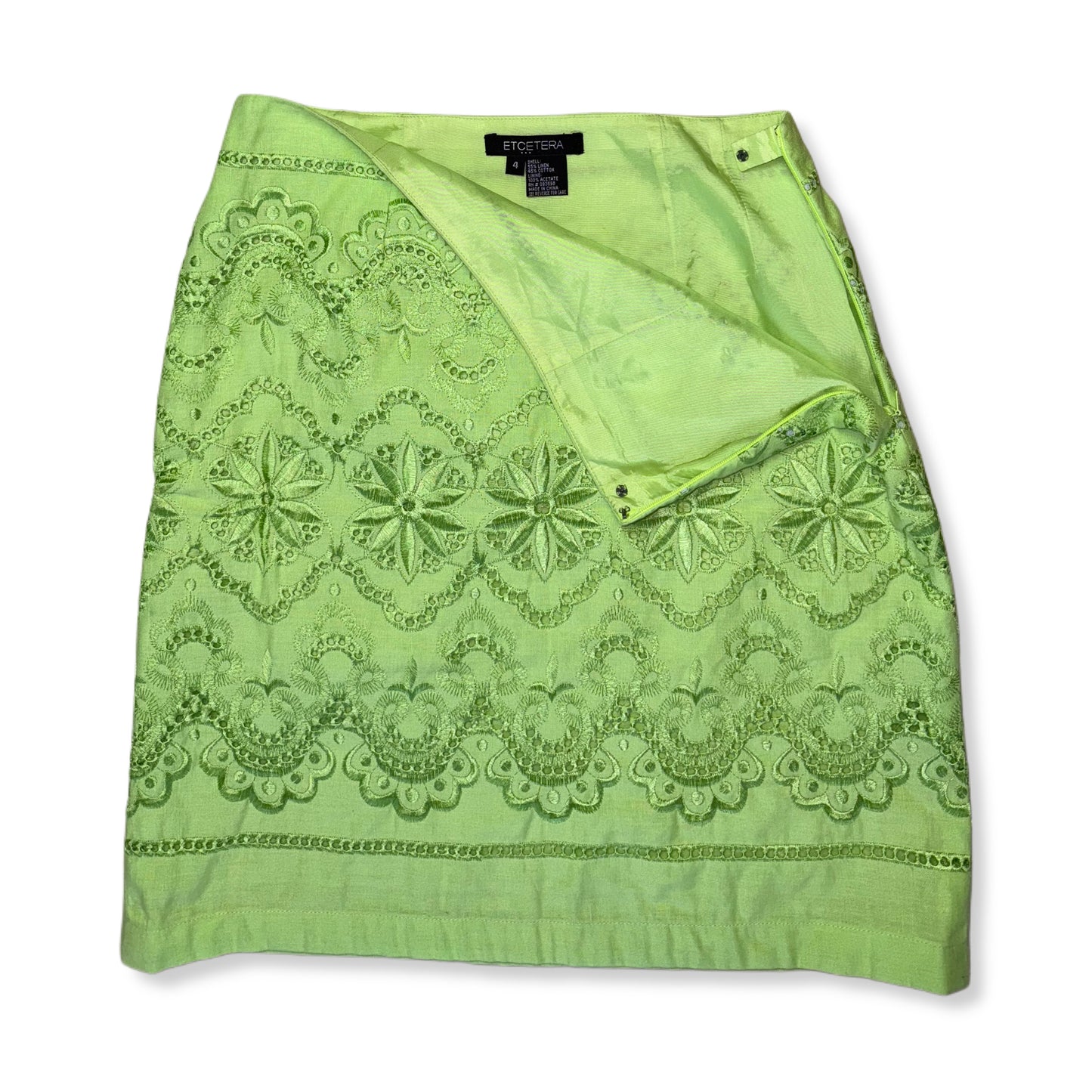 FALDA DE LINO CON BORDADOS | ETCETERA | 4