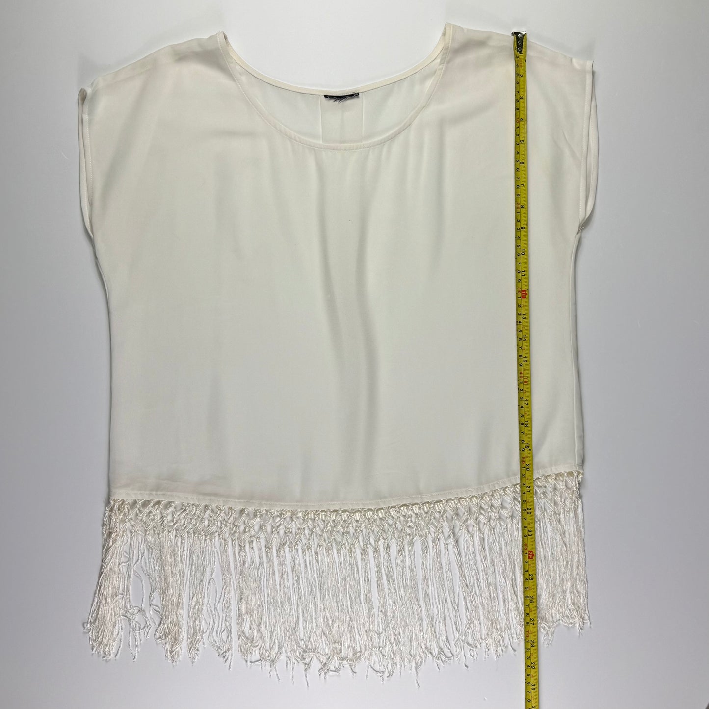 TOP BLANCO CON FLECOS | TALLA M/ L