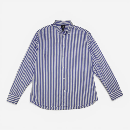 CAMISA DE RAYAS AZUL Y BLANCA | H&M | TALLA L
