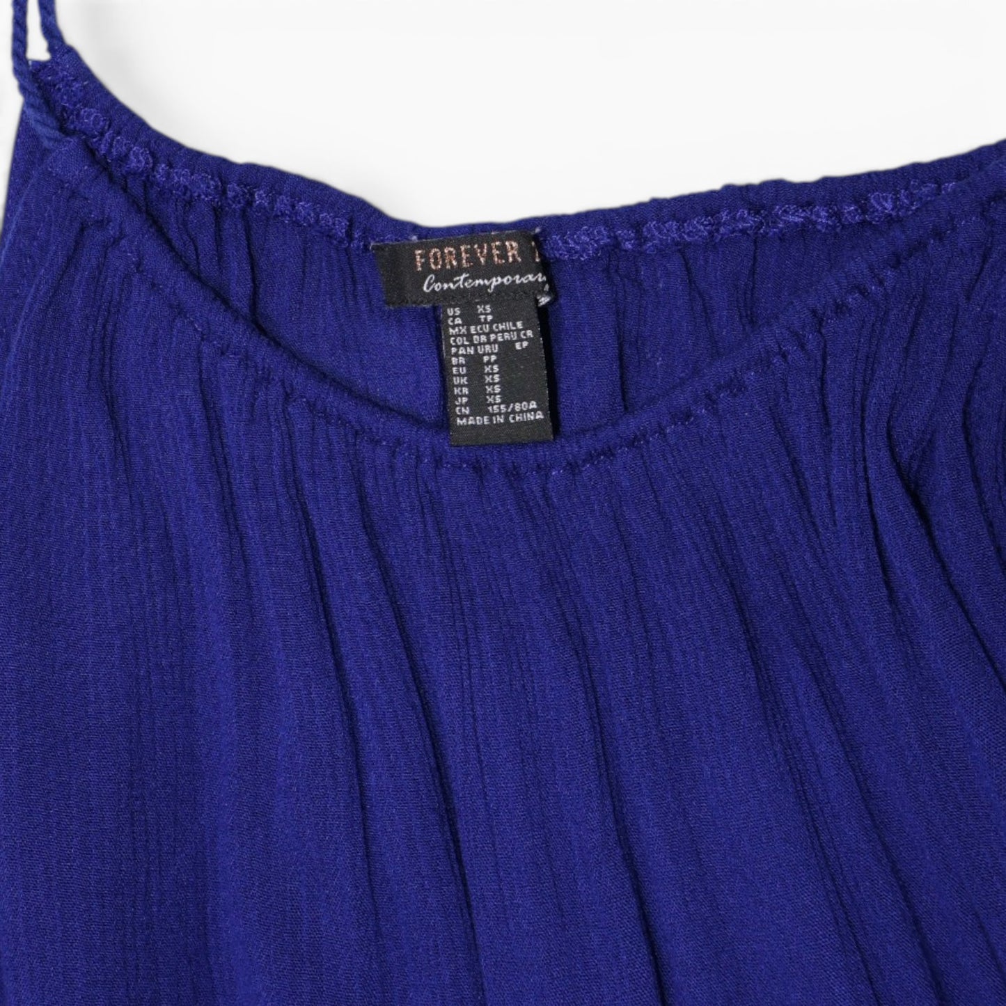 BLUSA AZUL DE TIRANTES | FOREVER 21 | TALLA XS