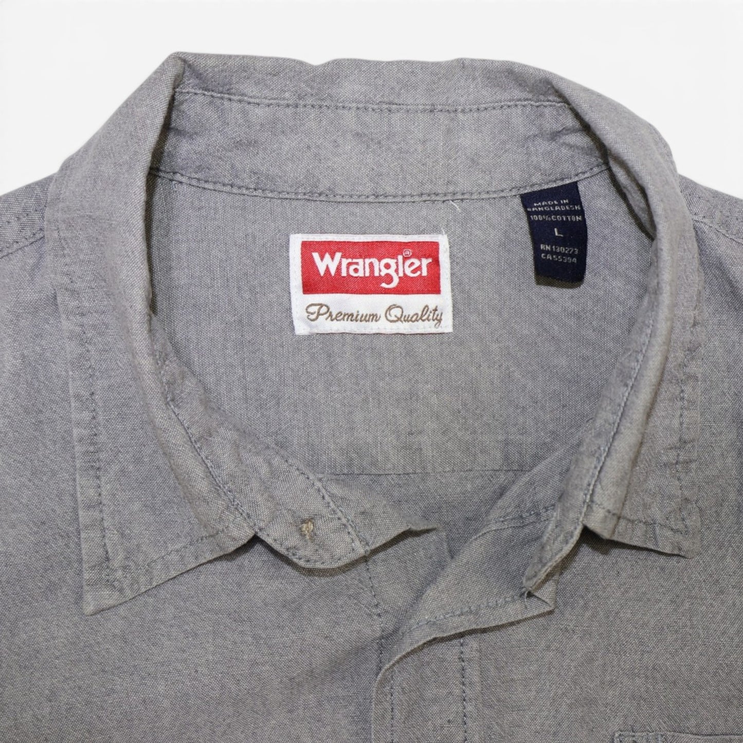 CAMISA GRIS MANGA CORTA | WRANGLER | TALLA L
