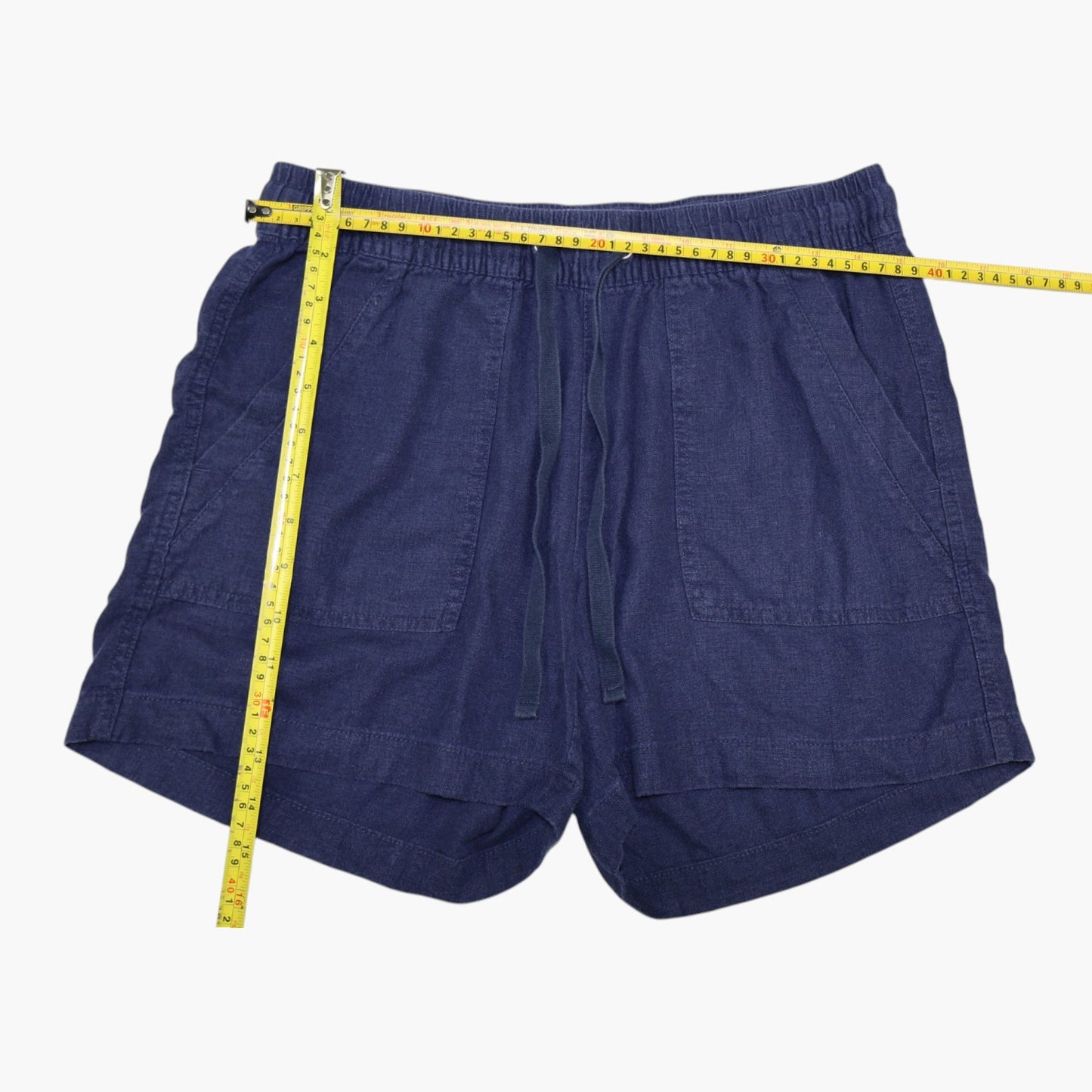 SHORT AZUL MARINO EN MEZCLA DE LINO | NAUTICA | TALLA S