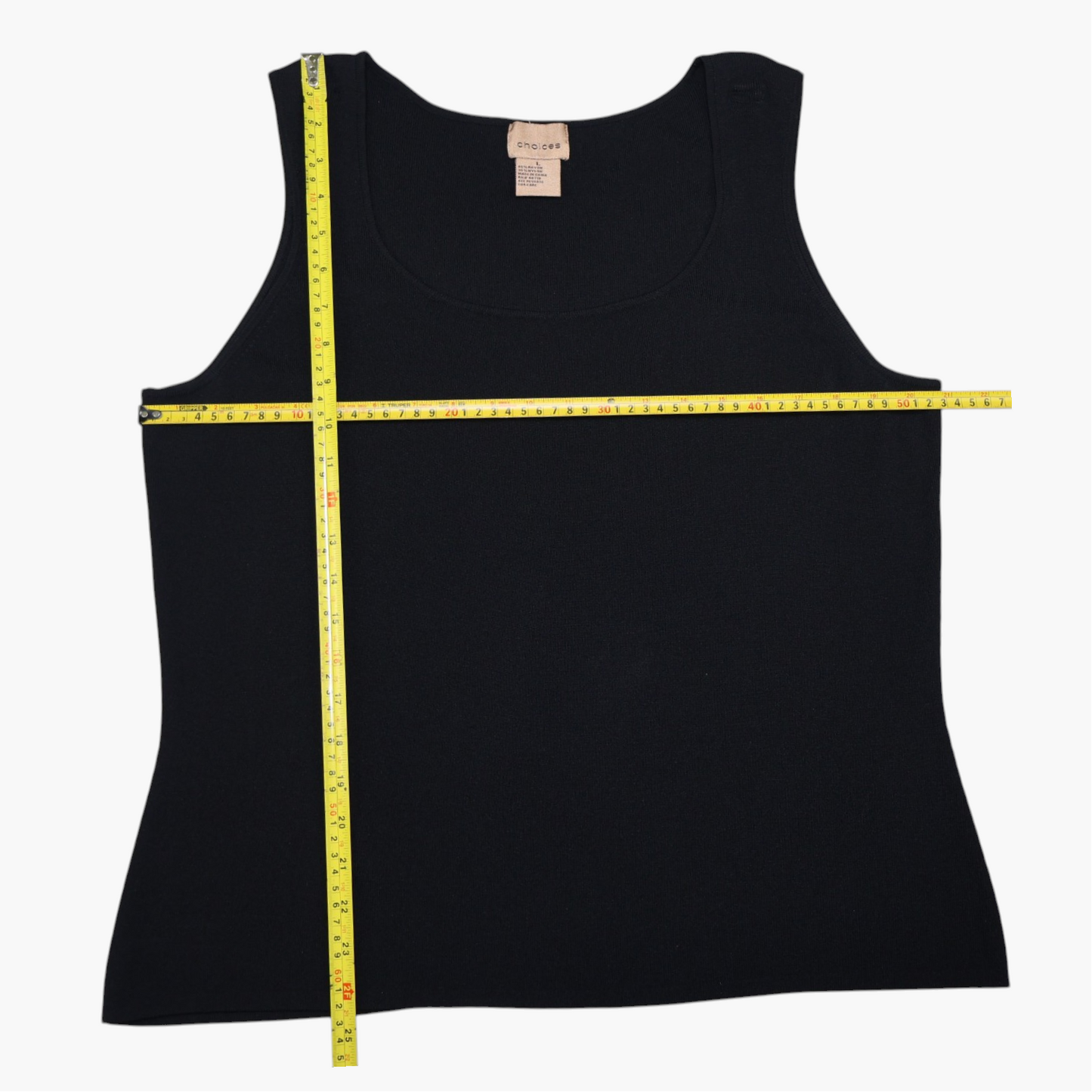 TOP NEGRO SIN MANGAS | CHOICES | TALLA L