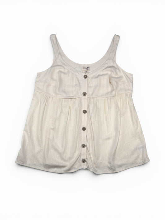 BLUSA DE MEZCLA DE LINO SIN MANGAS | TERRA & SKY | TALLA 0X (14W)