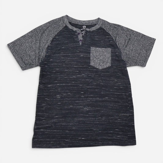 T-SHIRT NEGRA CON GRIS PARA NIÑOS | COPPER DENIM | TALLA M
