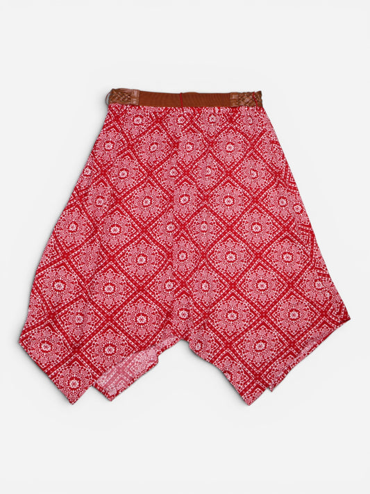 FALDA ROJA ESTAMPADA CON CORREA | FADED GLORY | TALLA L (12-14)