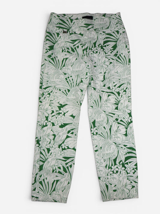 PANTALÓN VERDE CON ESTAMPADO TROPICAL | PREMISE | TALLA S