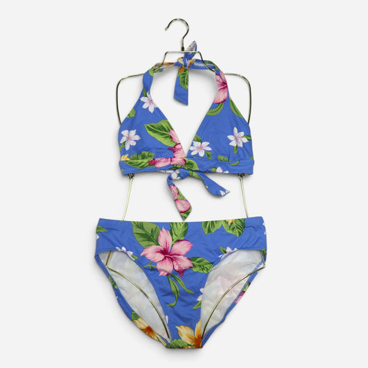 BIKINI DE DOS PIEZAS AZUL CON ESTAMPADO FLORAL PARA MUJER | JANTZEN | TALLA 16 (XL)