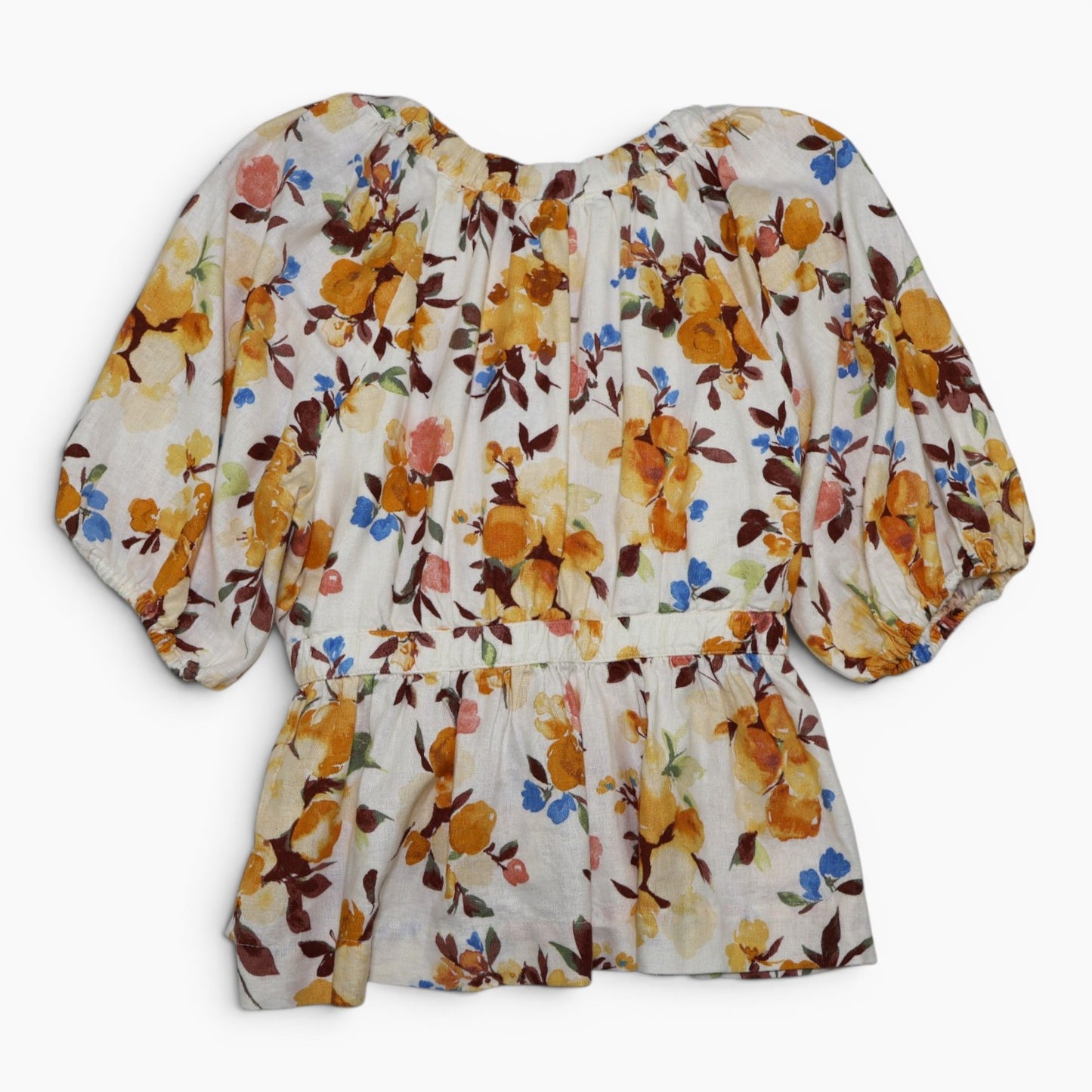BLUSA FLORAL DE LINO Y ALGODÓN | ABERCROMBIE & FITCH | TALLA L