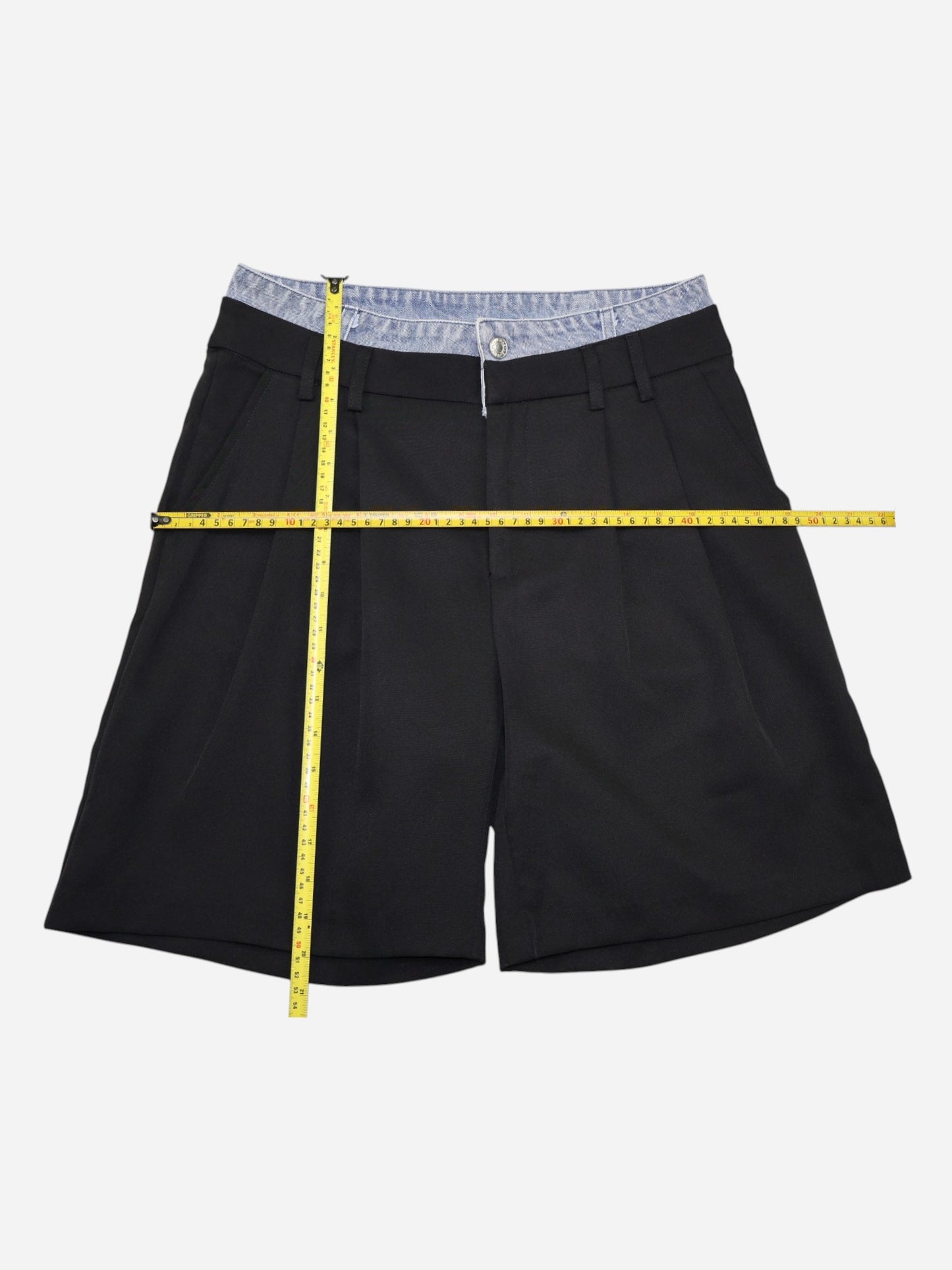 BERMUDA NEGRA CON CINTURA EN DENIM | GALITA | TALLA M