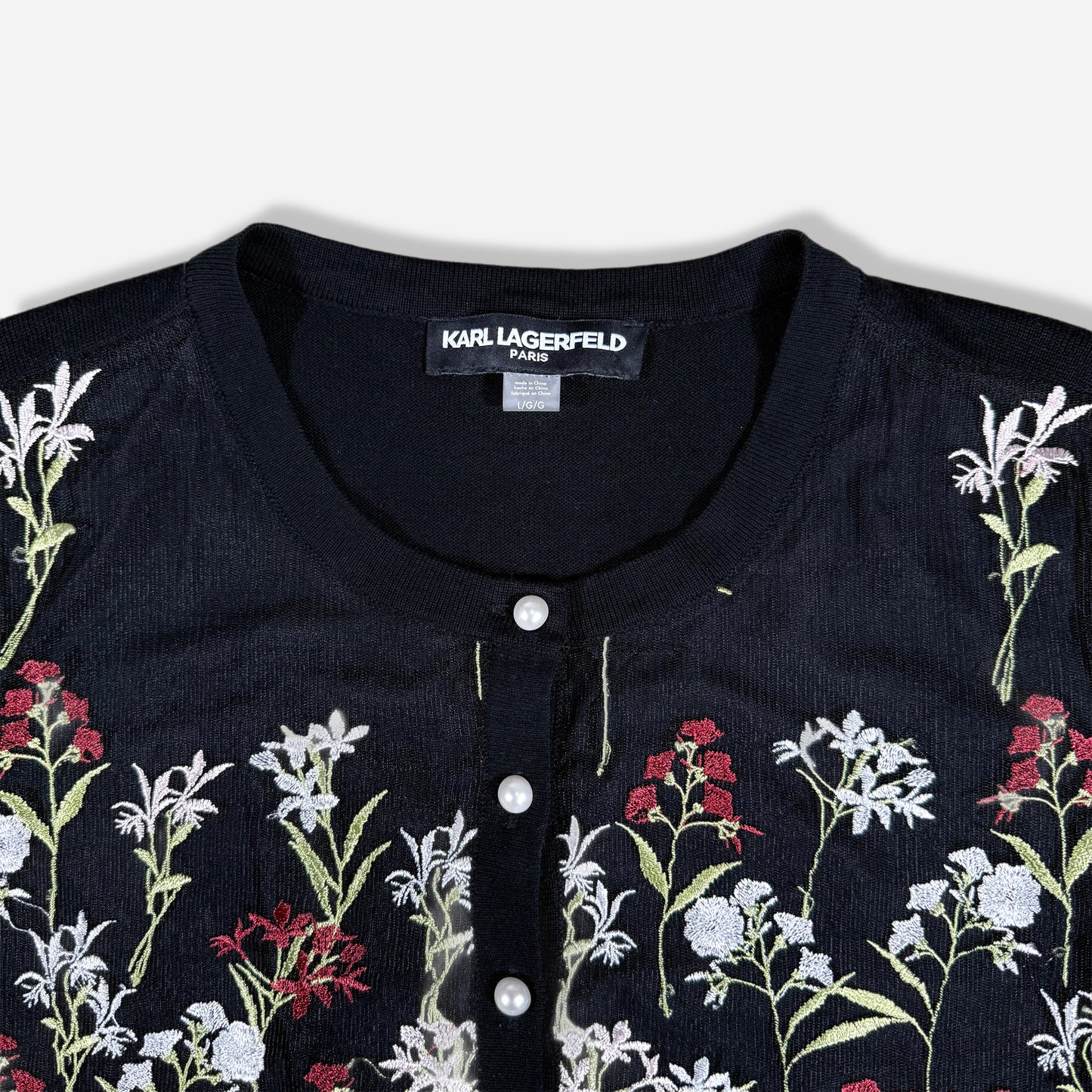 CARDIGAN CON BORDADO | KARL LAGERFELD PARIS | L